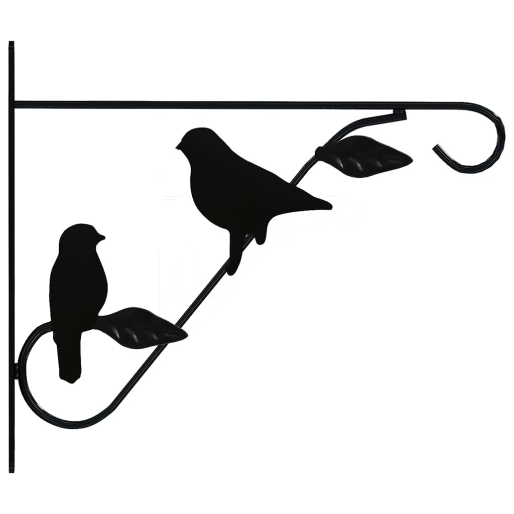 NNEVL Hanging Basket Brackets 4 pcs Black Steel